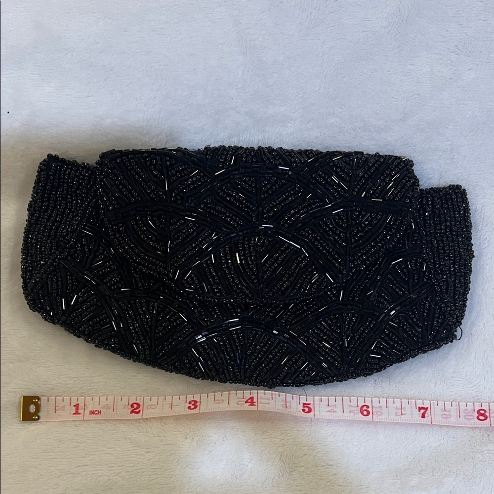 Accessorize Black Beaded Evening Clutch
